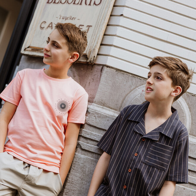 No Way Monday boys' T-shirt coral