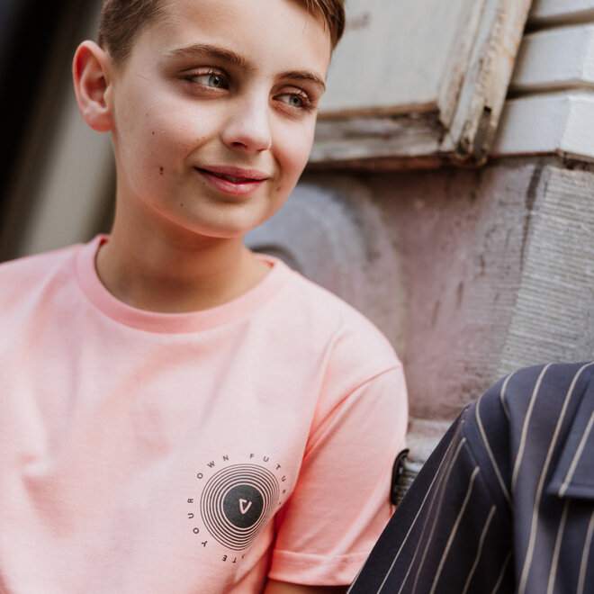 No Way Monday boys' T-shirt coral