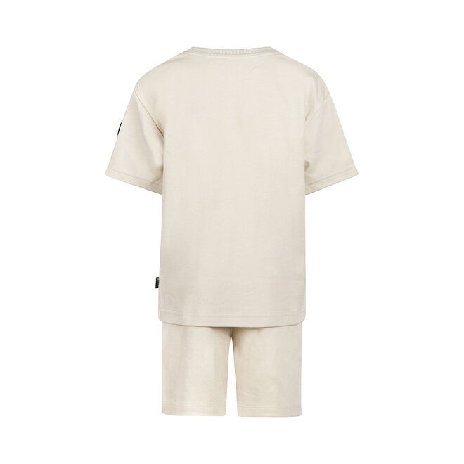 No Way Monday boys' co-ord set light grey T-shirt trousers