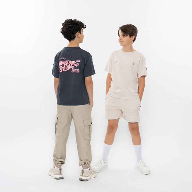 No Way Monday Jungen-Set hellgrau T-Shirt Hose