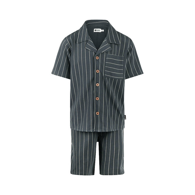 No Way Monday Jungen-Set anthrazit Bluse Shorts