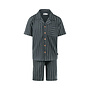 No Way Monday jongens co-ord set antraciet blouse shorts