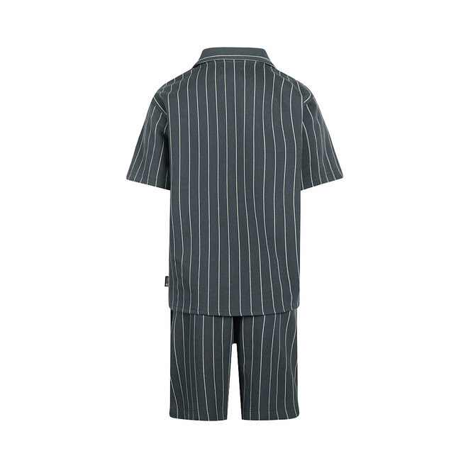 No Way Monday Jungen-Set anthrazit Bluse Shorts