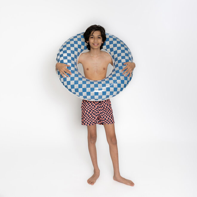 No Way Monday Jungen-Badeshorts anthrazit korallenrot kurze Länge