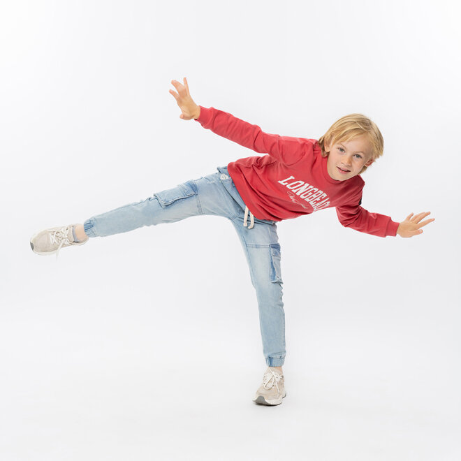 No Way Monday boys' jeans joggers light blue cargo