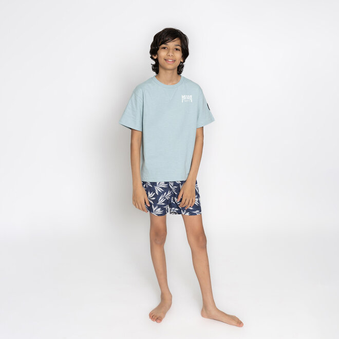 No Way Monday jongens zwemshort indigo mid length