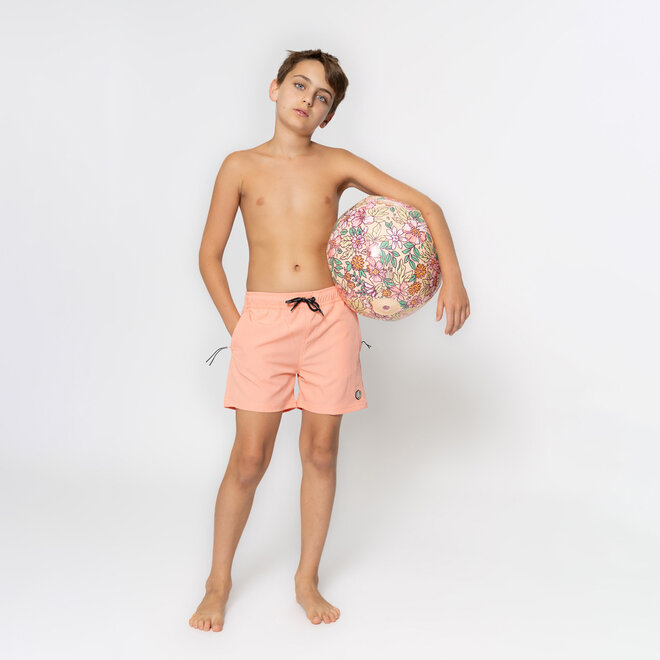 No Way Monday jongens zwemshort koraal mid length