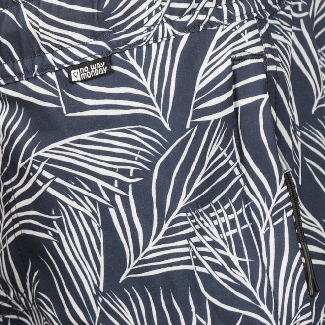 No Way Monday jongens donkerblauw wit mid length