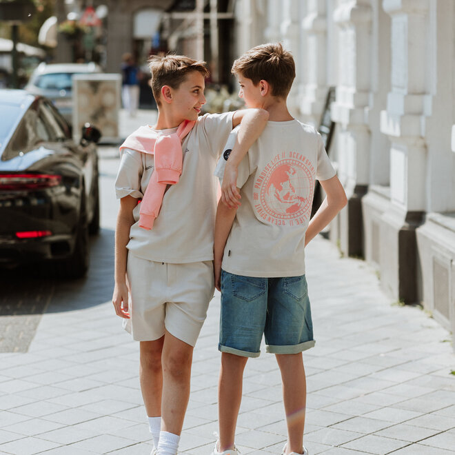 No Way Monday jongens jeans shorts regular fit lichtblauw