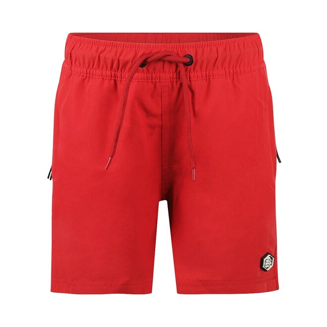 No Way Monday boys' swim shorts red mid length