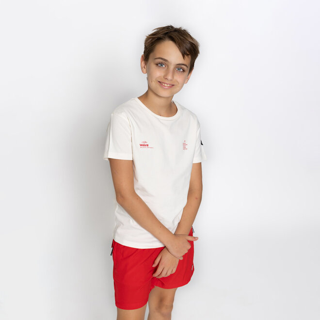 No Way Monday jongens zwemshort rood mid length