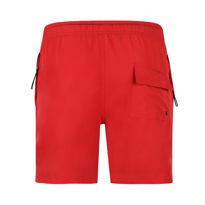 No Way Monday heren zwemshort rood mid length