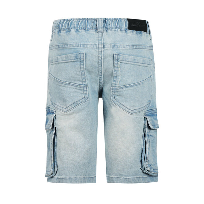 No Way Monday jongens jeans shorts lichtblauw cargo