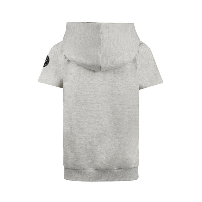 No Way Monday Jungen Hoodie kurzärmelig grau zartrot