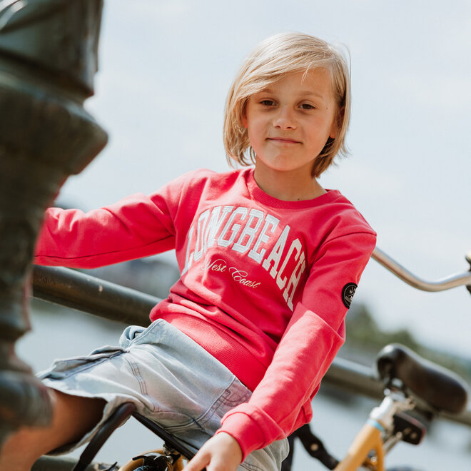 No Way Monday Jungen-Sweatshirt zartrot