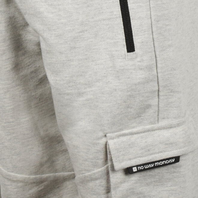 No Way Monday boys' jogging trousers loose fit grey cargo