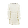 No Way Monday meisjes jurk off white 100% katoen bloem