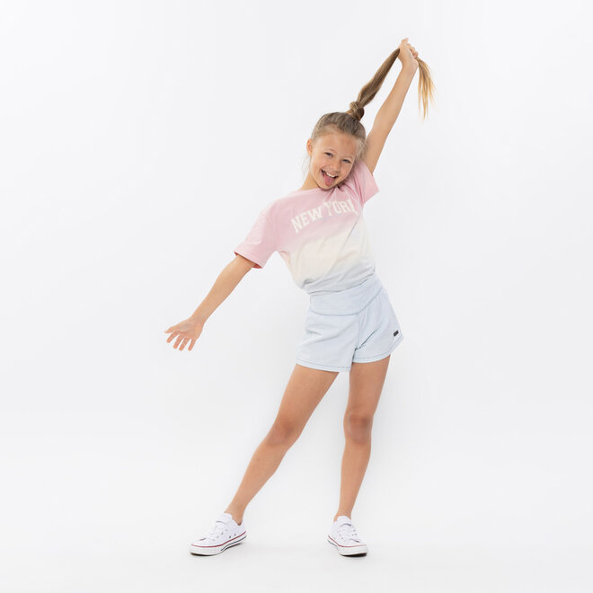 No Way Monday girls' jeans shorts loose fit light blue