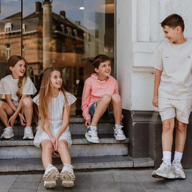 No Way Monday jongens hoodie koraal capuchon