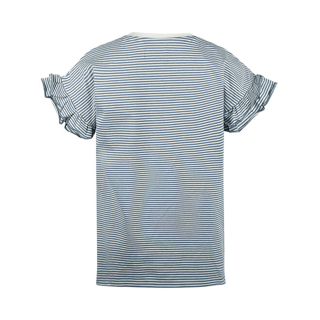 No Way Monday girls' T-shirt light blue striped
