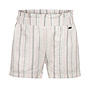 No Way Monday Mädchen Shorts Off White gestreift 100 % Baumwolle
