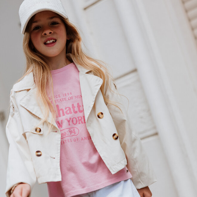 No Way Monday meisjes zomerjas zandkleur trenchcoat