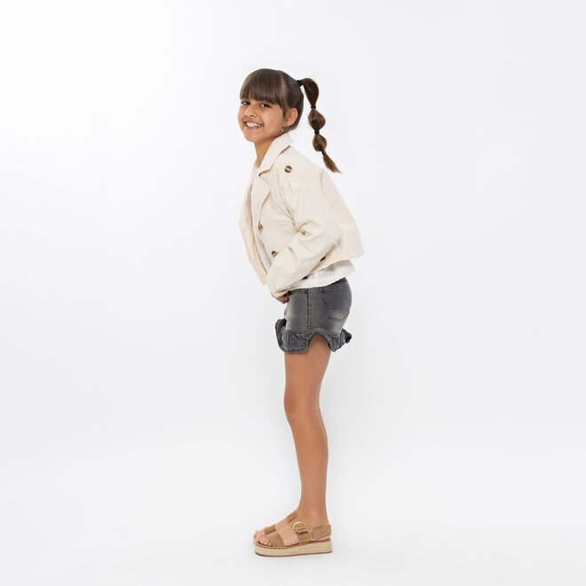No Way Monday girls' summer coat sand-coloured trench coat