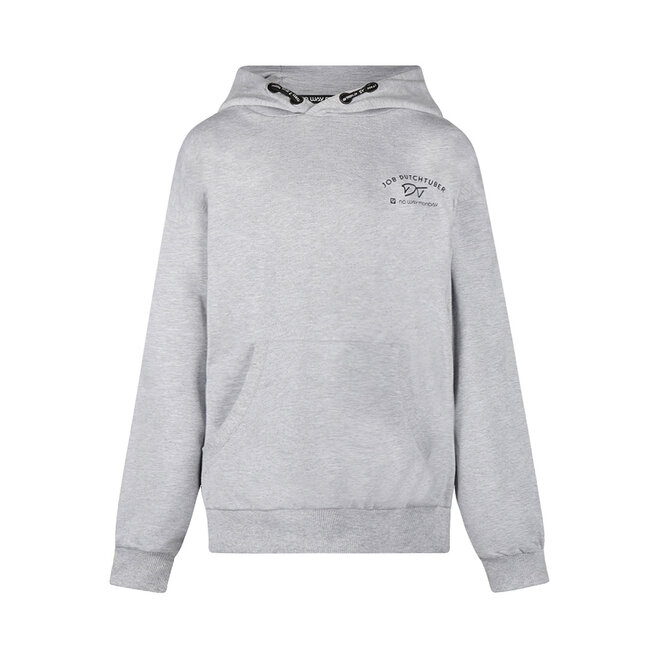 No Way Monday X JOB Dutchtuber Hoodie grau meliert Nostalgie