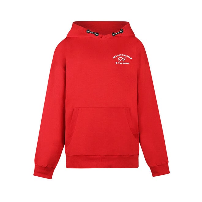 No Way Monday X JOB Dutchtuber hoodie red Nostalgia
