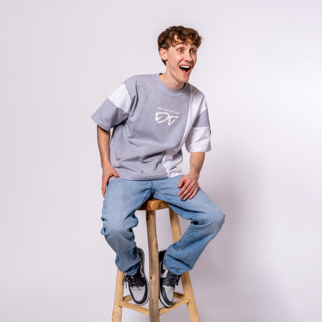 No Way Monday X JOB Dutchtuber set grijs gemêleerd