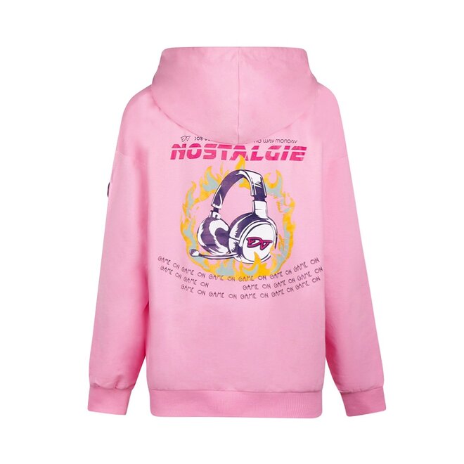 No Way Monday X JOB Dutchtuber hoodie lichtroze Nostalgie