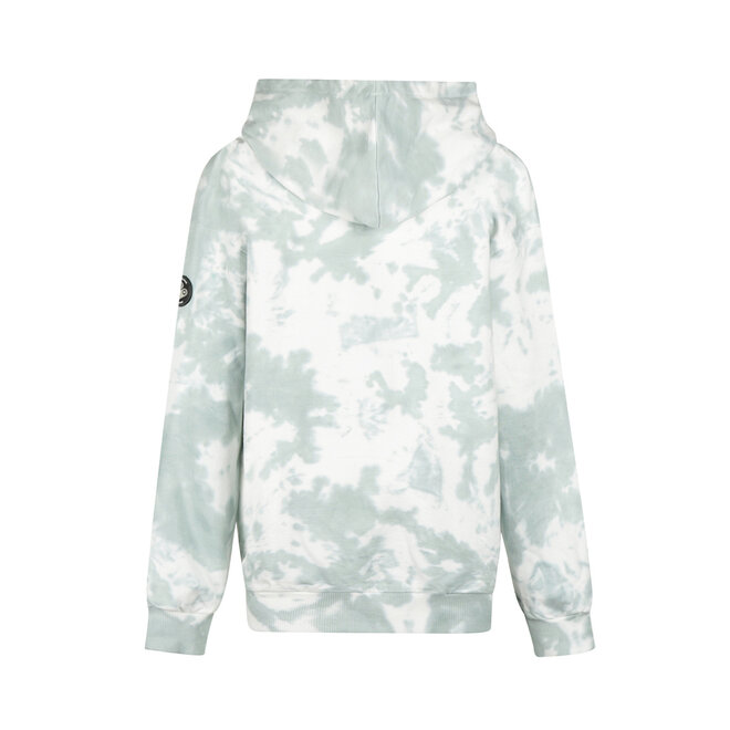 No Way Monday X JOB Dutchtuber hoodie grijsblauw tie dye