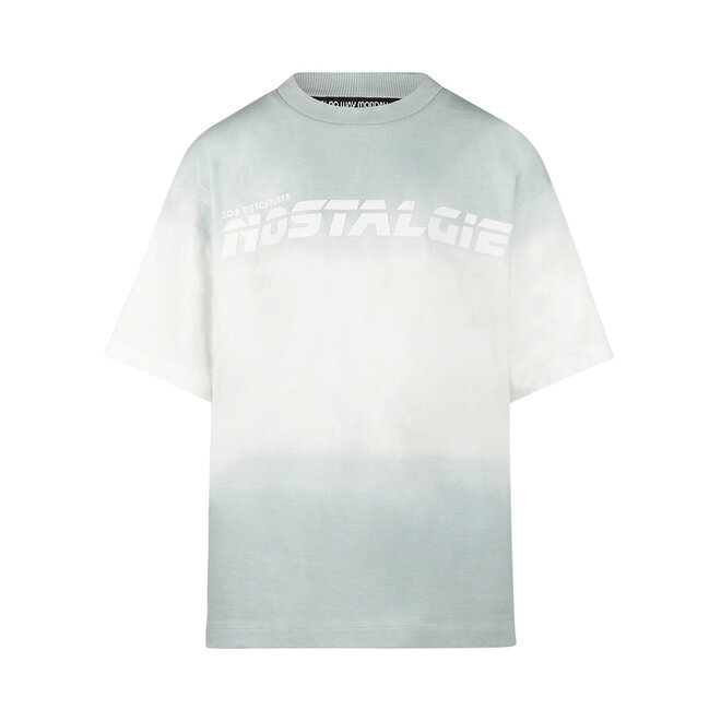 No Way Monday X JOB Dutchtuber lockeres T-Shirt grau-blau Nostalgie