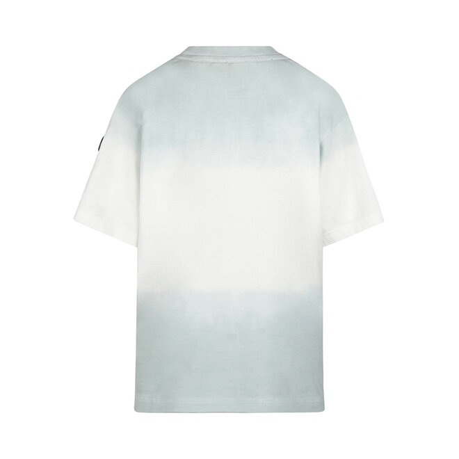 No Way Monday X JOB Dutchtuber lockeres T-Shirt grau-blau Nostalgie