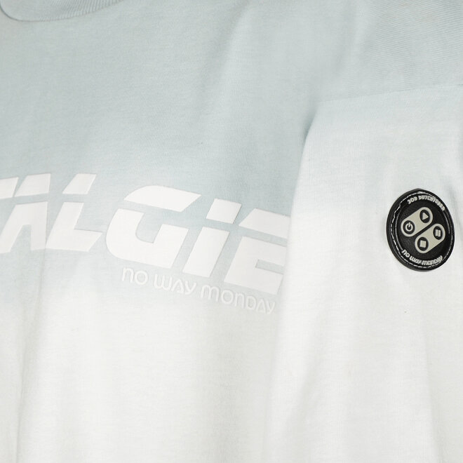 No Way Monday X JOB Dutchtuber T-shirt grijsblauw Nostalgie
