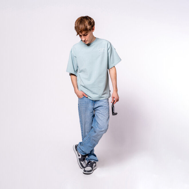 No Way Monday X JOB Dutchtuber set grijsblauw Nostalgie