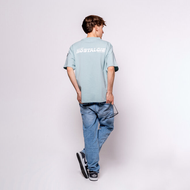 No Way Monday X JOB Dutchtuber set grijsblauw Nostalgie