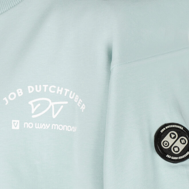 No Way Monday X JOB Dutchtuber set grijsblauw Nostalgie