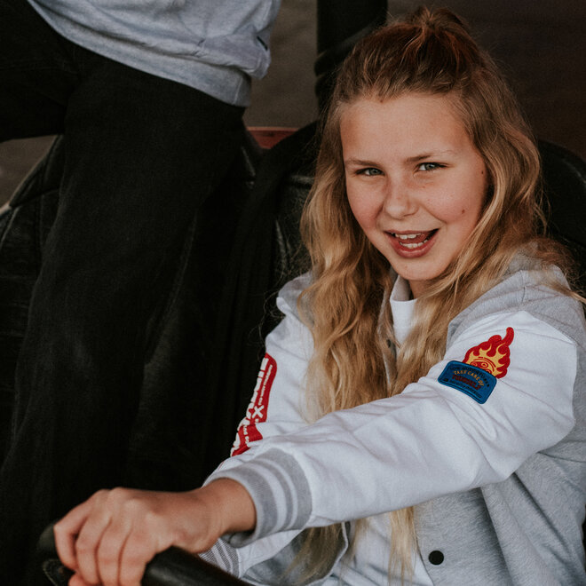 No Way Monday X JOB Dutchtuber baseballvest grijs gemêleerd