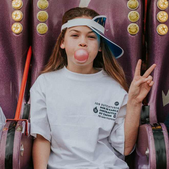 No Way Monday X JOB Dutchtuber loose fit T-shirt wit taco