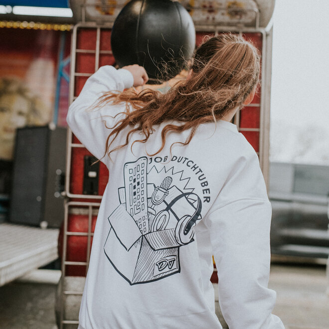 No Way Monday X JOB Dutchtuber sweater wit Limited