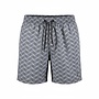 No Way Monday men's swim shorts, grey waves, mid-length