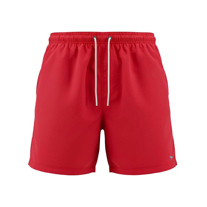 No Way Monday Herren-Badeshorts rot-blau, mittellang