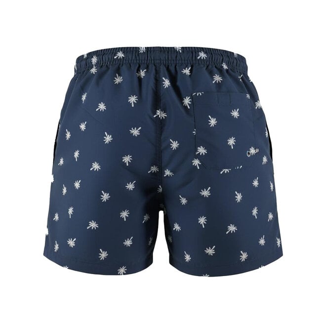 No Way Monday heren zwemshort donkerblauw palm mid length