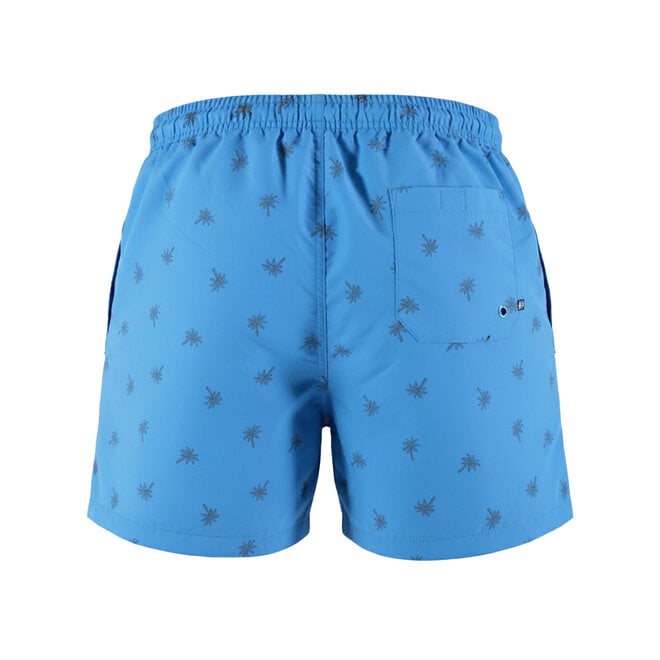No Way Monday heren zwemshort blauw palm mid length