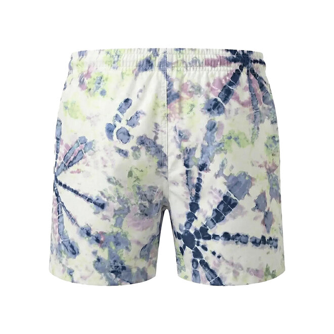No Way Monday boys’ tie-dye swim shorts, blue and green, mid-length