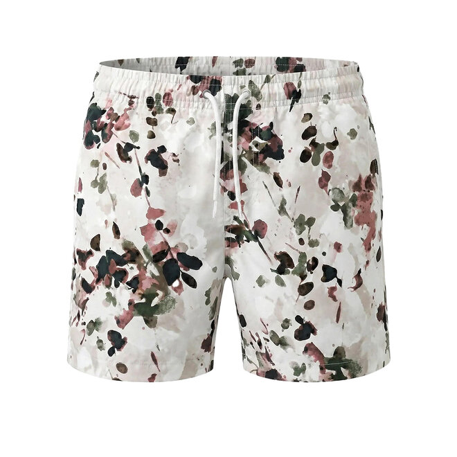 No Way Monday jongens zwemshort groen bruin mid length