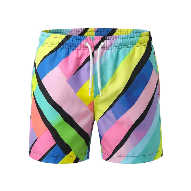 No Way Monday boys’ multi-coloured swim shorts, mid-length