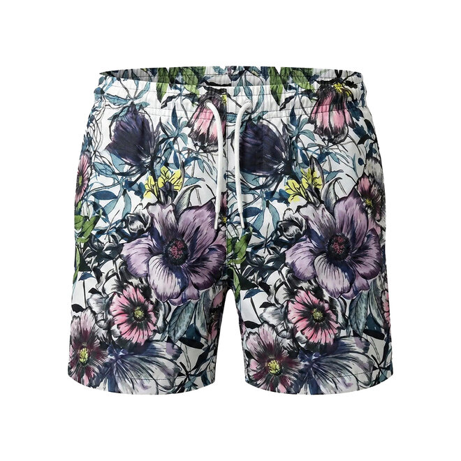 No Way Monday jongens zwemshort bloem mid length