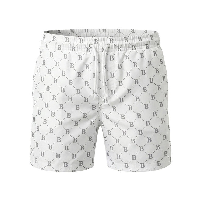 No Way Monday boys’ white swim shorts, mid-length